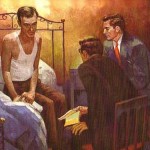 Man On Bed Painting